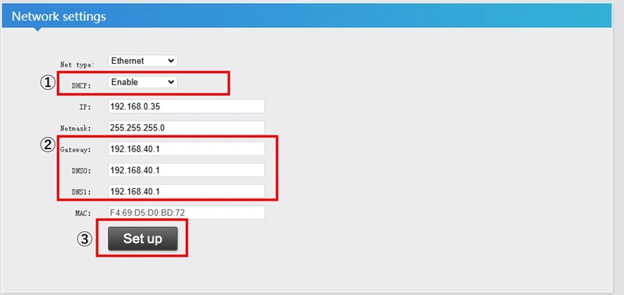 DHCPによるIPアドレス設定手順