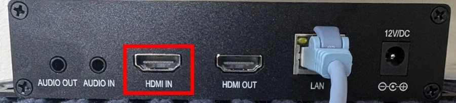 HDMI INに接続