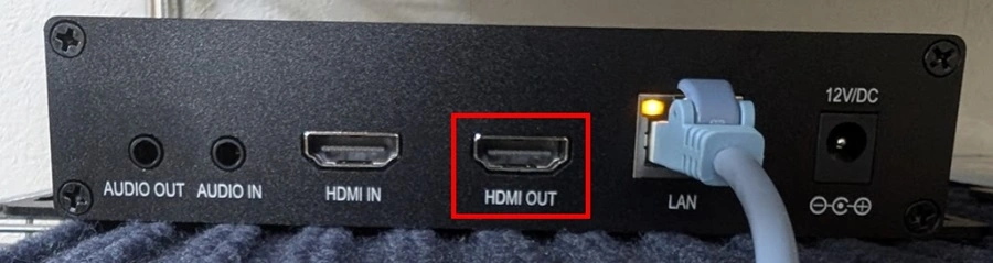 HDMI OUTからループバック出力できる